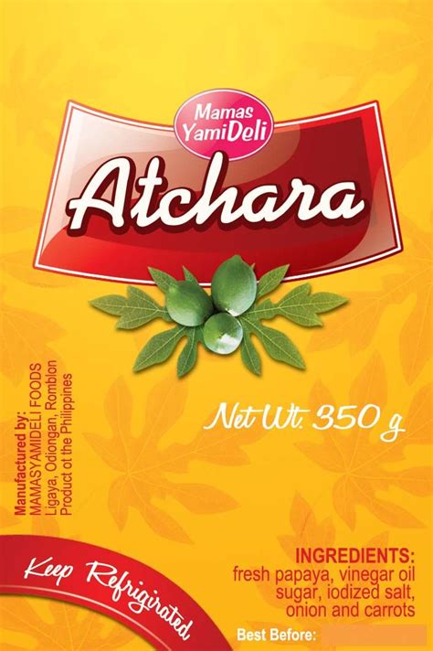 atchara label design by hashwednesday on deviantART | Food net, Label ...