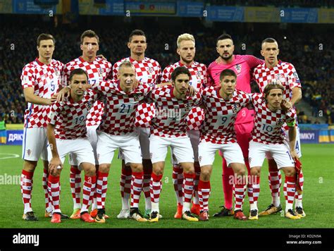 Kiev, Ukraine. 9th October, 2017. Players of Croatia National Stock Photo: 162944470 - Alamy