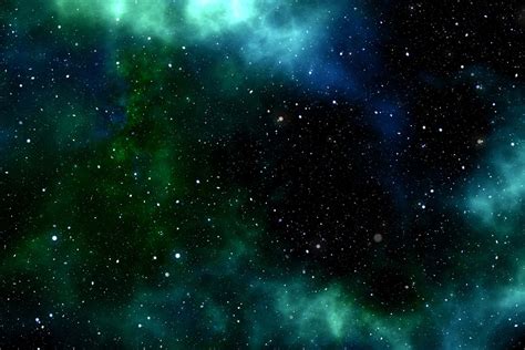 Download Green Galaxy With Bright Stars Wallpaper | Wallpapers.com