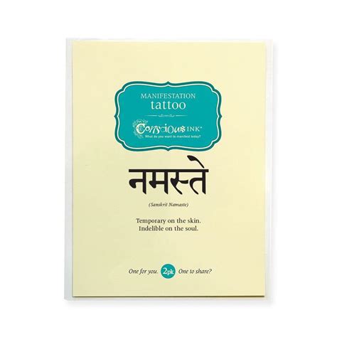 Namaste (Sanskrit) Temporary Tattoo - Namaste (Sanskrit) Manifestation Tattoo – Conscious Ink