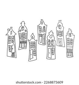 Set Funny Old Houses Dutch Style Stock Vector (Royalty Free) 2268873609 ...