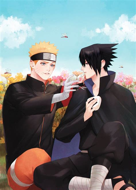 SasuNaru Anime Art - Cute Naruto and Sasuke Illustration