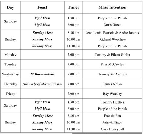 Mass times - St Charles & St Thomas More - Catholic Parish in Liverpool