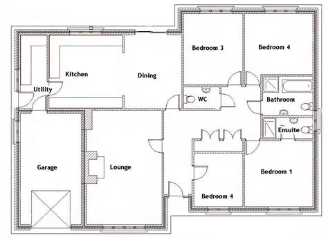 Beautiful Bungalow House Plans 4 Bedroom - New Home Plans Design