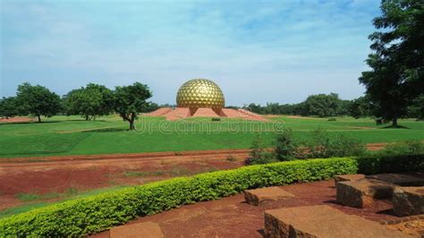 Auroville`s Main Temple Matrimandir, India Stock Photo - Image of famous, ball: 184714638