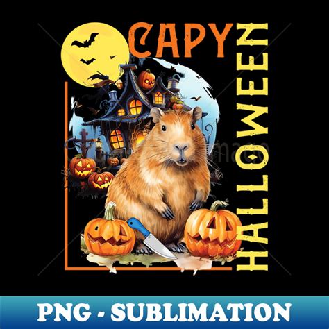 CAPY HALLOWEEN CAPYBARA PUMPKINS BATS HAUNTED HOUSE - Exclu - Inspire Uplift