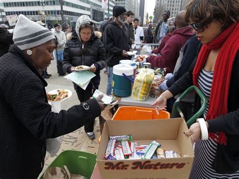 Laws That Target Homeless Imperil Programs That Feed Them Outdoors : The Salt : NPR