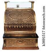Stock Photo of Vintage cash register in an old pharmacy k6128563 - Search Stock Images, Poster ...