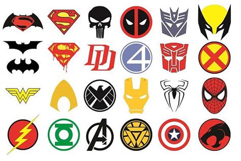 Superhero Logos Vector Superhero SVG Superhero Clipart | Etsy ...