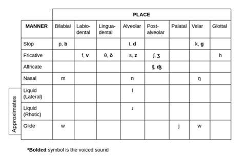 American English Ipa Consonant Chart - IMAGESEE