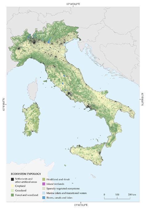 Ecosystem type map with MAES compliant classification system (2018). | Download Scientific Diagram