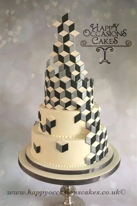 Geometric Cake Tutorials Optical Illusion Cakes - Cake Decorating Tutorials