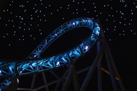 Roller Coaster At Night Free Stock Photo - Public Domain Pictures