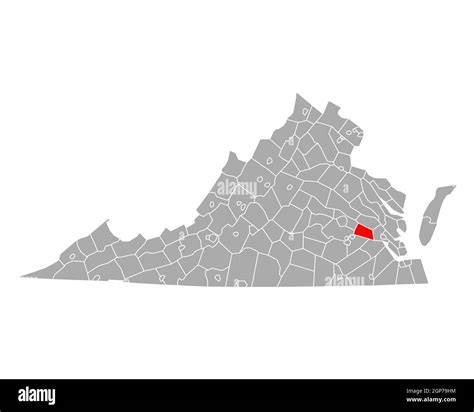 Map of Charles City in Virginia Stock Photo - Alamy