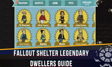 Fallout Shelter Legendary Dwellers Guide - Wasteland Gamers