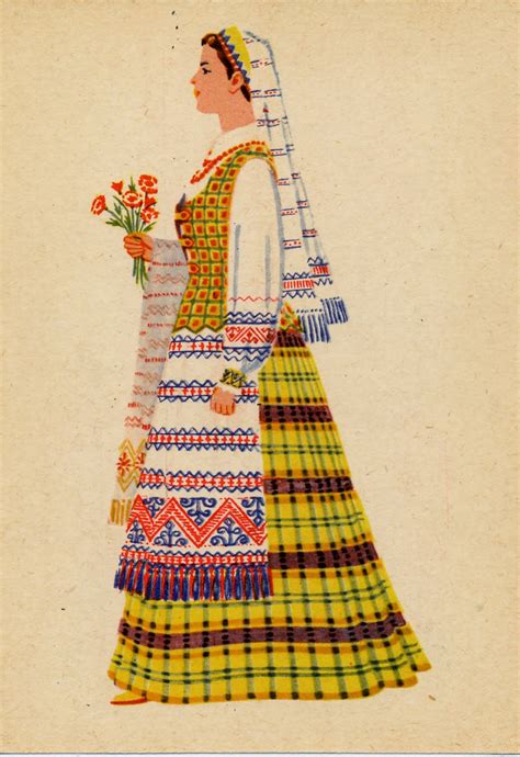 FolkCostume&Embroidery: Costume of the Vilnius Region, Lithuania