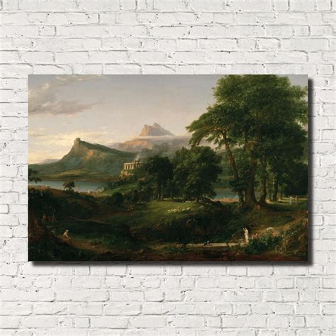 Thomas Cole, Old Masters Fine Art Print, Arcadian Pastoral State ...