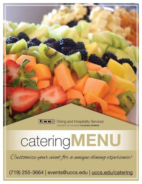 Catering Menu 2019 by UCCScatering - Issuu