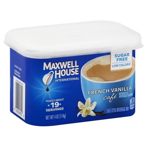 Maxwell House International Cafe Sugar-Free French Vanilla Cafe Instant Coffee (4 oz) - Instacart