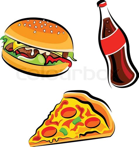 Fast food clipart | Stock Vector | Colourbox