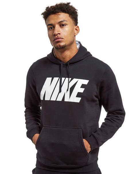 Nike Cotton Club Hoodie in Black for Men - Lyst