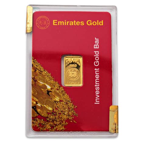 Emirates Gold 1 gram Gold Bar | 24 carat Emirates Gold Bullion Bar