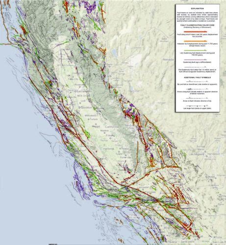 California Fault Lines Map: Updated Map of Earthquake Hazard in California shows 50 New Faults ...