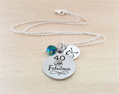 40 and Fabulous 40th Birthday Jewelry Swarovski Birthstone - Etsy