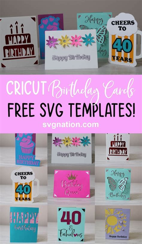 Free Cricut Birthday Card Templates | DIY Stationery