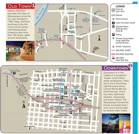 Albuquerque old town and downtown map - Ontheworldmap.com