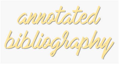 Bibliography Clipart Annotated Bibliography - Calligraphy, HD Png ...