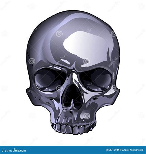 Metal Skull Stock Vector - Image: 51715984