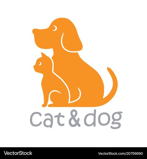 Cat and dog pet logo template Royalty Free Vector Image