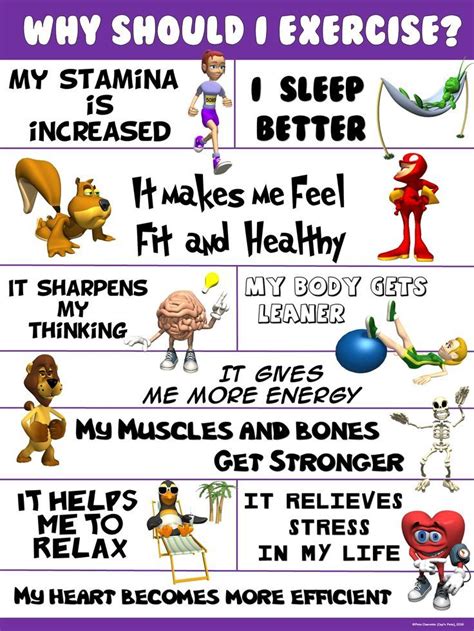 PE Poster for a Bulletin Board or Gym Wall - Why Should I Exercise Visual | Physical education ...