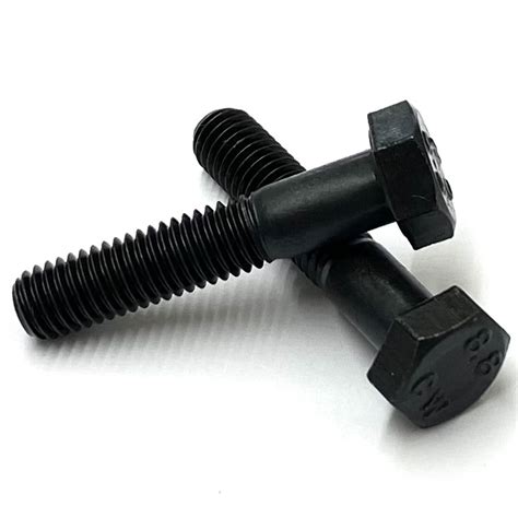 M8 x 80mm Hexagon Head BLACK Stainless Steel Part Threaded Bolts A2 ...