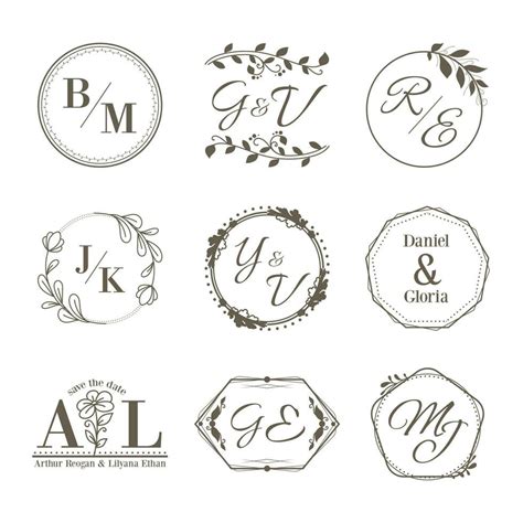 Luxury Wedding Monogram 23490372 Vector Art at Vecteezy