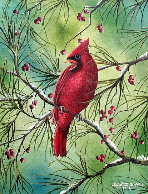 Red Bird Painting at PaintingValley.com | Explore collection of Red Bird Painting