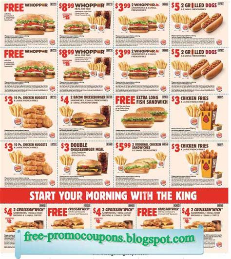 Printable Coupons 2023: Burger King Coupons