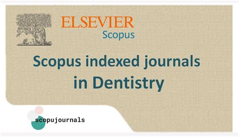 Dentistry Scopus Indexed Journals, 59% OFF