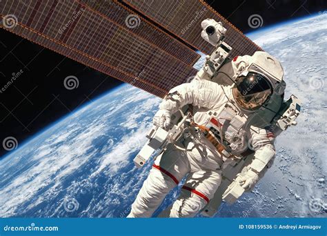 International Space Station and Astronaut. Stock Photo - Image of ...