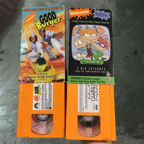 The orange Nickelodeon VHS tapes for Nicktoons and movies : r/nostalgia