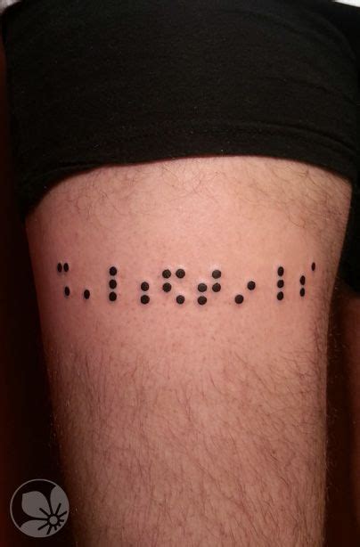 Braille tattoo | Braille tattoo, Brail tattoo, Tattoos