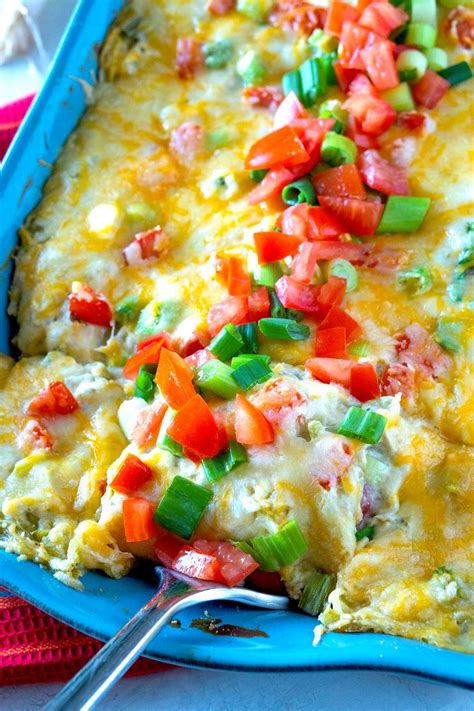 New Mexico Style Green Chile Chicken Enchiladas • Food Folks and Fun