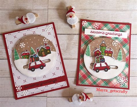 Cute Christmas cards using @lawnfawn products. How cute is the red 🚗 ...