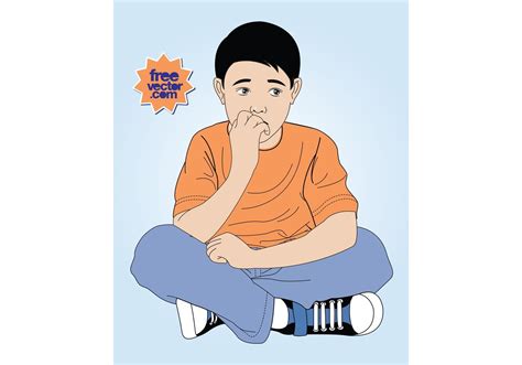 Anxious Kid - Download Free Vector Art, Stock Graphics & Images