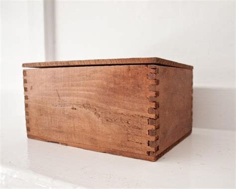 Antique Wooden Box Handmade Primitive Construction by ARTinBOXES