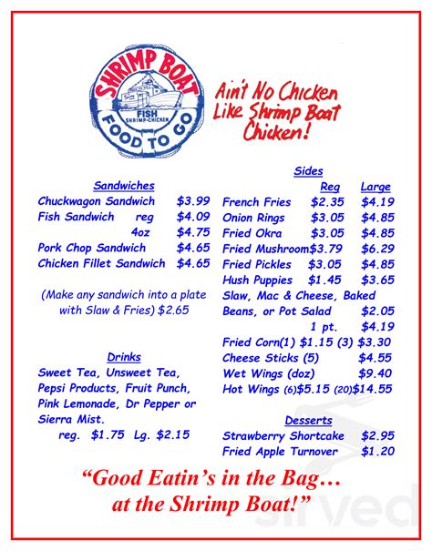 Shrimp Boat menu in Rock Hill, South Carolina, USA