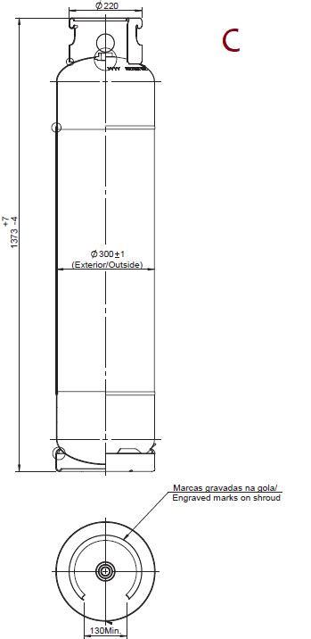 gas cylinder dimensions