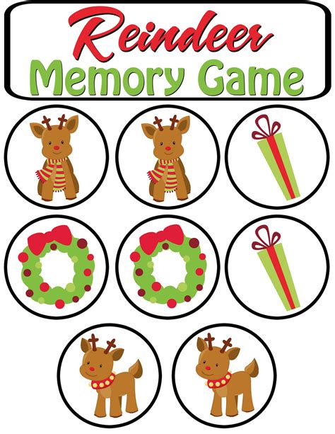 Reindeer Memory Game - Fun Winter Activity For Preschoolers