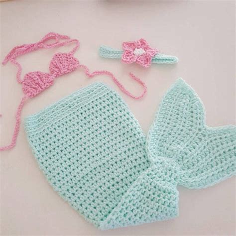 Baby Mermaid Costume CROCHET MERMAID Outfit Newborn Mermaid | Etsy